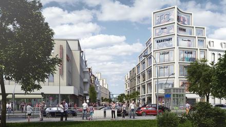 Fußgängerzone Tegel: So soll das neue Einkaufszentrum aussehen im Norden Berlins (Stand: Mai 2018).