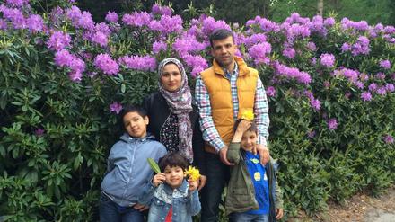 Die Familie von Wasil Yusufi, die in Wilhelmstadt lebt.