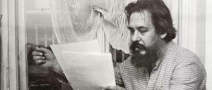 Paul Gratzik bei einer Lesung im Literarischen Salon von Ekkehard Maaß in Prenzlauer Berg, etwa 1983