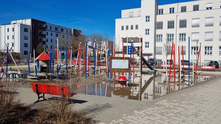 Der Amerika-Spielplatz in Lichterfelde: Immer wieder wird er überflutet und gesperrt.
