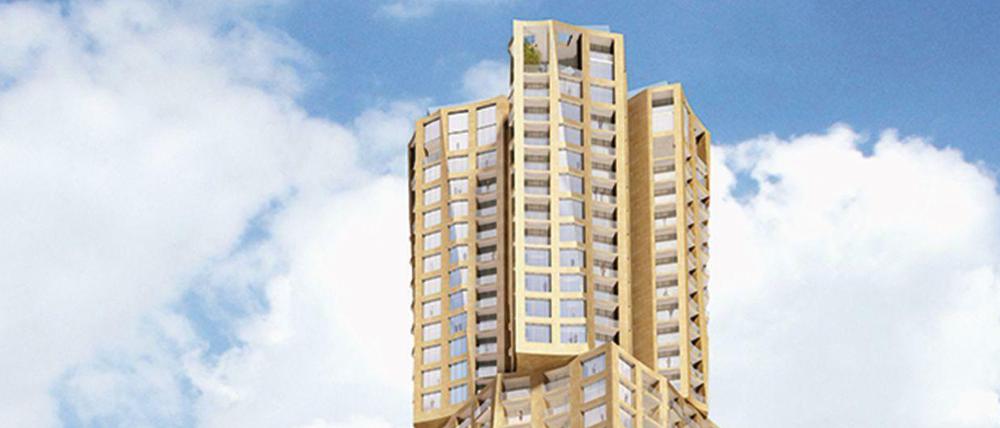Der Hines-Turm ist vom Büro des US-Architekten Frank Gehry entworfen worden.