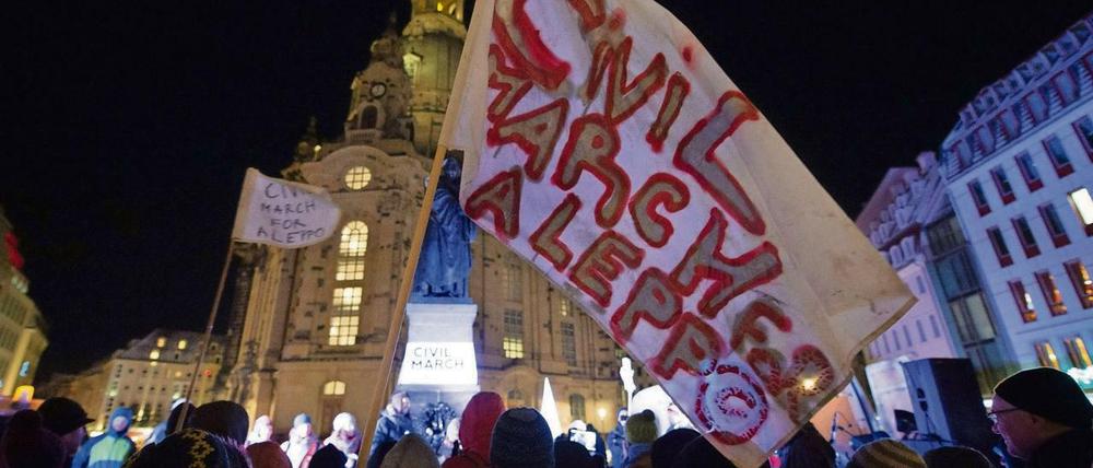 Der Civil March for Aleppo, hier noch in Dresden.