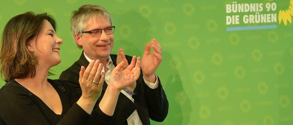 Grünen-Vorsitzende Annalena-Baerbock und Grünen-Spitzenkandidat Sven Giegold. 