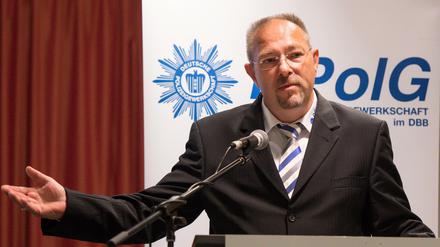 Bodo Pfalzgraf, Landesvorsitzender der Deutschen Polizeigewerkschaft (DPolG). 
