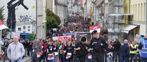 Rund 1500 Menschen folgten am Sonnabend einem Aufruf des sogenannten „Bündnisses für Frieden“ in Brandenburg/Havel, um gegen die Politik der Bundesregierung zu protestieren.
