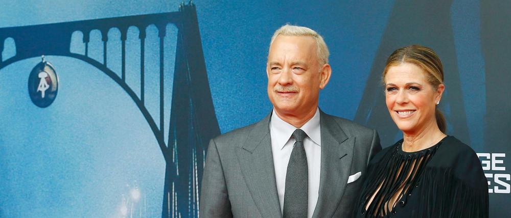 Tom Hanks und Ehefrau Rita Wilson bei der Premiere von "Bridge of Spies" in Berlin.