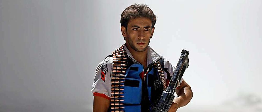 Ein Soldat der "Freien Syrischen Armee" in Aleppo.