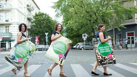 Ramona Pop (Mitte) oder Antje Kapek (rechts) werden wohl für die Grünen ins Rennen gehen. 