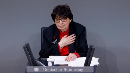 Inge Auerbacher, Überlebende der Shoah, hat am Donnerstag im Bundestag eine aufrüttelnde Rede gehalten.