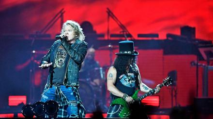Wiedervereint. Axl Rose (li.) und Slash sind Grümndungsmitglieder von Guns n' Roses.