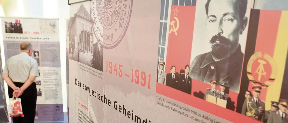Die Ausstellung über die sowjetische Besatzung von 1945 bis 1994 im Abgeordnetenhaus.
