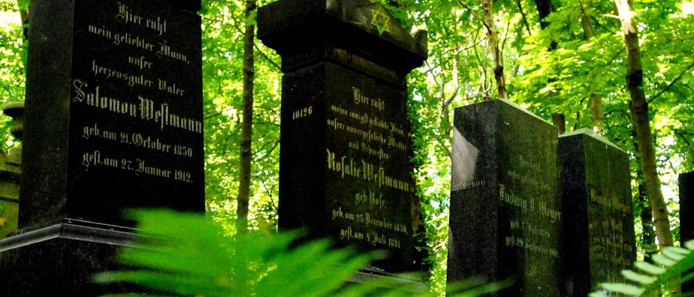 Gräber auf dem Jüdischen Friedhof Weißensee. 