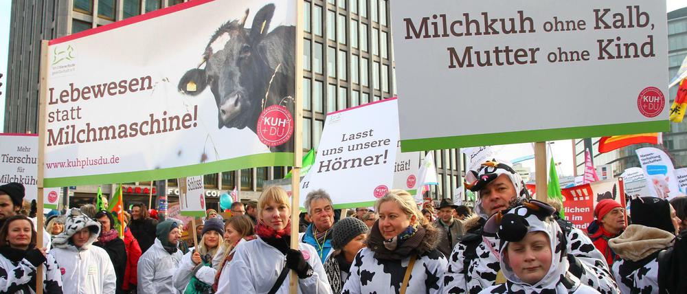 Am Samstag wollen wieder Tausende Menschen auf die Straße gehen, um für eine nachhaltigere und gerechtere Landwirtschaft zu protestieren (Archivbild).