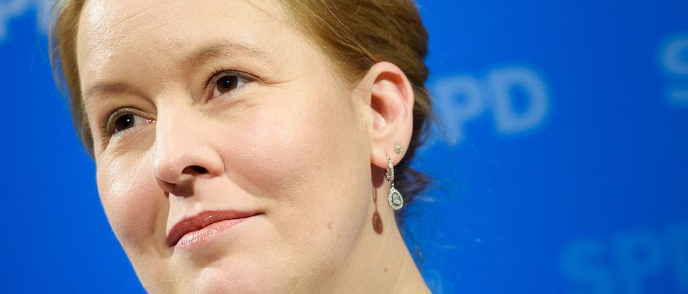 Bundesfamilienministerin Franziska Giffey, neue Hoffnungsträgerin der Berliner SPD.