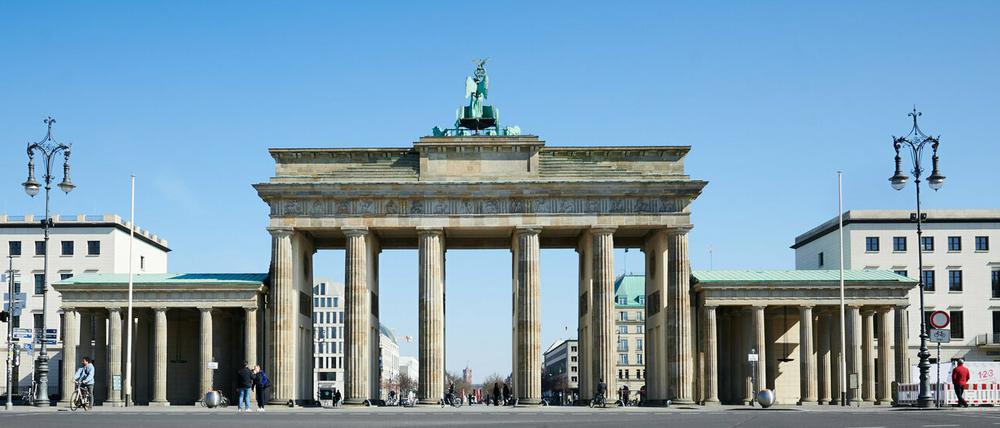 Berlin's deserted Brandenburger Tor.