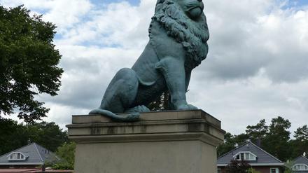 Ein markantes Wahrzeichen der einstigen Villenkolonie Alsen ist der Flensburger Löwe