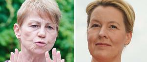 "Ehrenmord" oder nicht? Elke Breitenbach (links) und Franziska Giffey wollen die Tat unterschiedlich benennen.