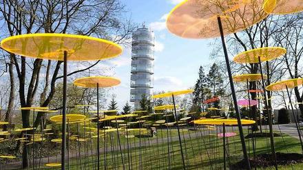 Blumen und Installationen, wie hier im Themengarten Packhof in Brandenburg an der Havel: Die BUGA 2015 hat einiges zu bieten.