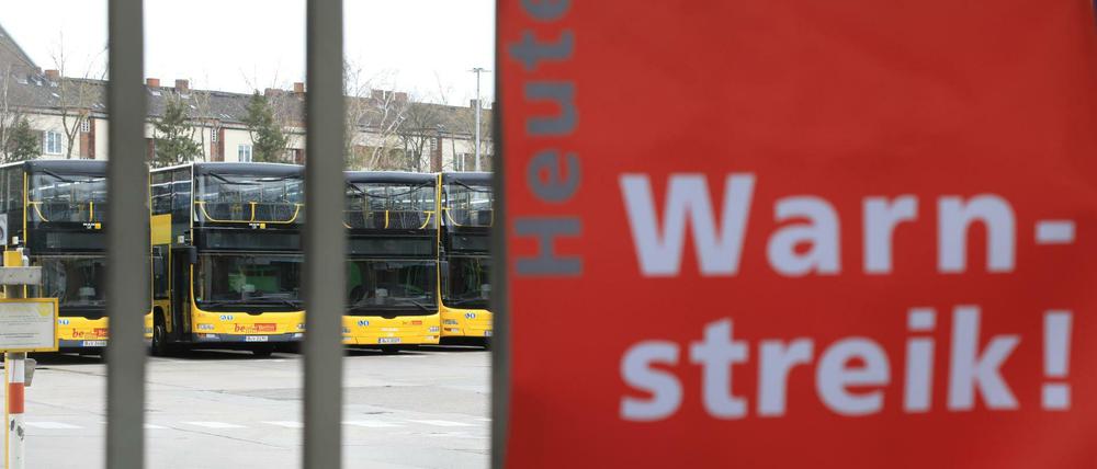 Beim letzten Warnstreik standen die Busse still.