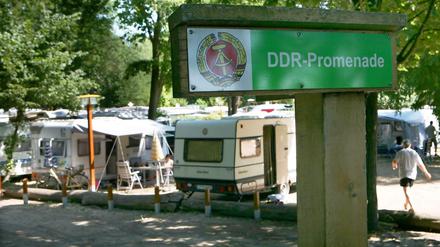 Möglicherweise die einzige königliche DDR-Promenade der Welt auf einem der beliebtesten Campingplätze Europas: Sanssouci in Potsdam.