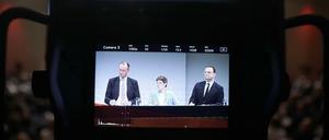Alle Blicke richten sich auf die drei Kandidaten für den CDU-Vorsitz, Friedrich Merz, Annegret Kramp-Karrenbauer und Jens Spahn (von links). 