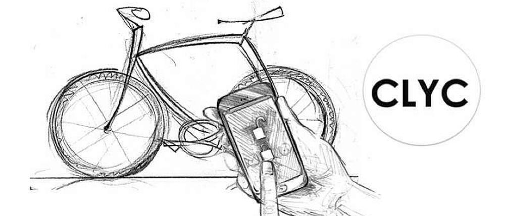 So soll es gehen künftig: Das Fahrrad wird per Smartphone ver- und entriegelt.