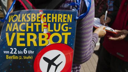 Gescheitert. Für ein striktes Nachtflugverbot gab es in Berlin nicht genügend Unterschriften.