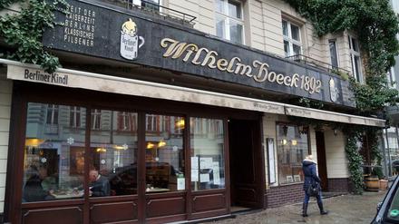 Das Traditionsrestaurant "Wilhelm Hoeck" in der Wilmersdorfer Straße 149 in Wilmersdorf muss schließen.
