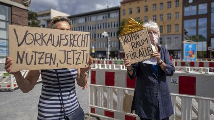 Anfang August gab es bereits am Rathaus Wedding eine Protestkundgebung gegen den Heimstaden-Kauf.