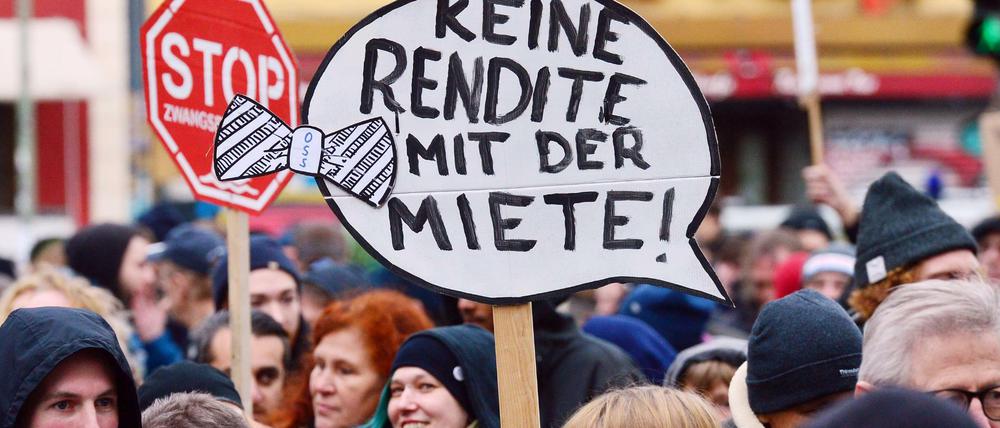 Mieten-Demo in Kreuzberg. 