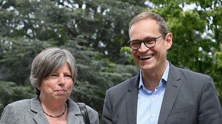 Michael Müller (SPD), Regierender Bürgermeister von Berlin, und Katrin Lompscher (Die Linke), Berliner Bausenatorin. 