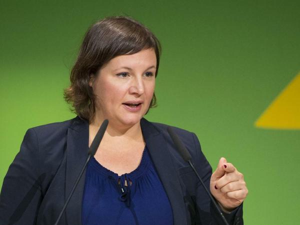 Aus dem starken Bezirksverband Friedrichshain-Kreuzberg: die Co-Vorsitzende der Grünen-Fraktion, Antje Kapek.