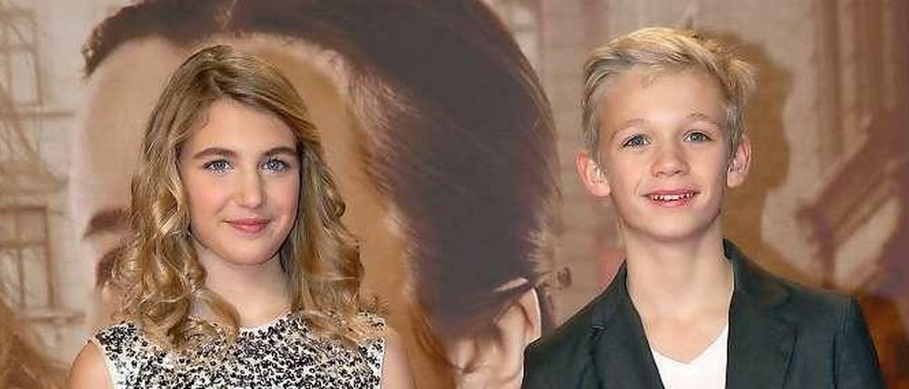 Schick für die Premiere. Sophie Nélisse und Nico Liersch sind die beiden jungen Stars in „Die Bücherdiebin“. Der Film startet am 13. März.  