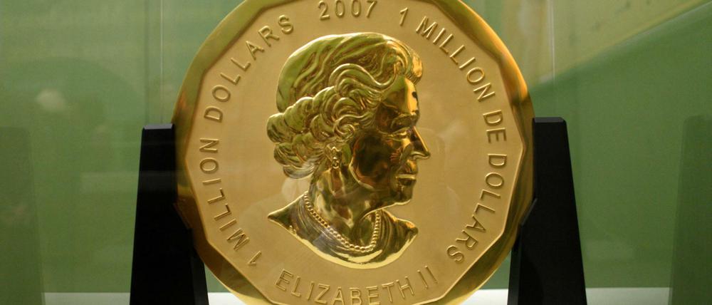 Die 100 Kilogramm schwere Goldmünze "Big Maple Leaf" wurde 2017 aus dem Berliner Bode-Museum gestohlen. 