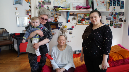 Ekaterina und Daniel (links im Bild), Nadia und Daria leben zurzeit bei einer Gastfamilie in Friedenau.