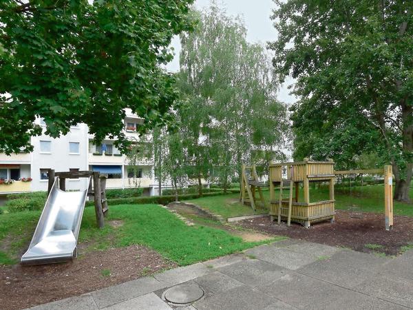 Ein Spielplatz im Potsdamer Wohngebiet "Am Schlaatz". 