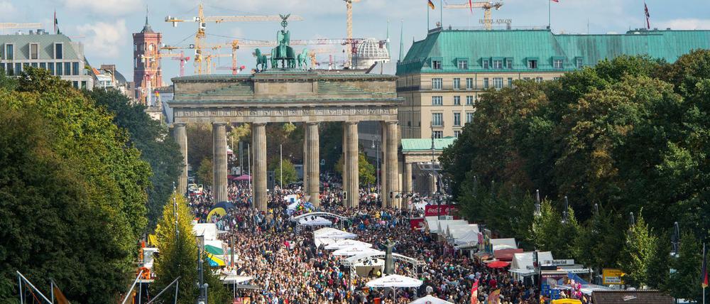 2018 wird die Hauptbühne der Feierlichkeiten am Brandenburger Tor stehen.