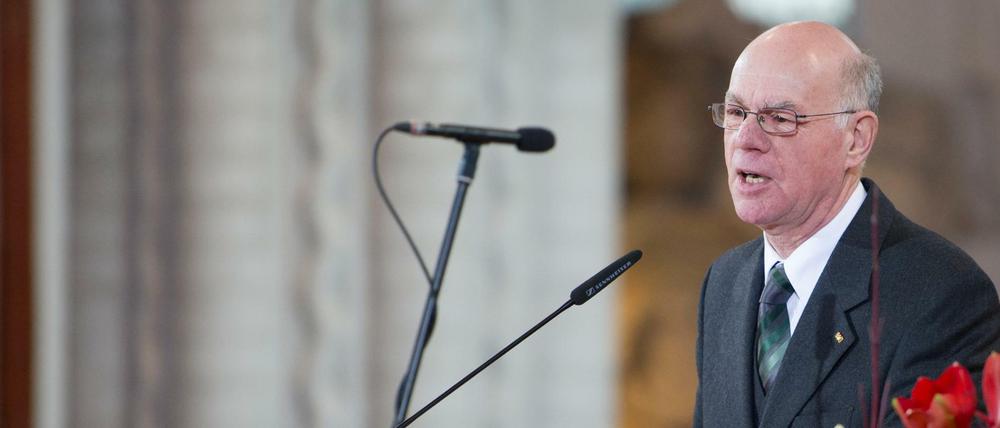 Bundestagspräsident Norbert Lammert (CDU) hält am 11.01.2016 in Berlin in der Nikolaikirche die Festansprache.