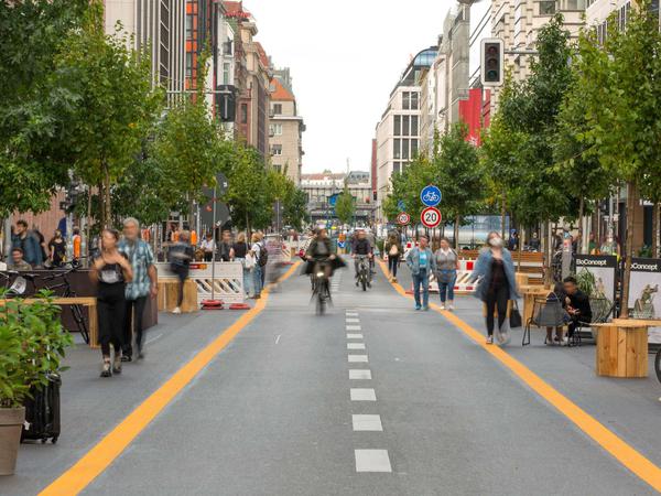 Wie die Friedrichstraße sollten viele Berliner Straßen aussehen, fordert die "Klimaliste Berlin".