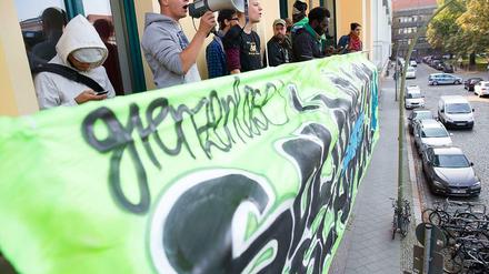 Am Mittwoch haben Flüchtlingsaktivisten die Bundesgeschäftsstelle der Grünen besetzt.