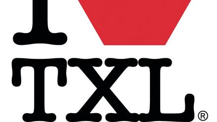 I love TXL - das Logo von Ingo Morgenroth ist an das I-love-NY-Logo angelehnt. 