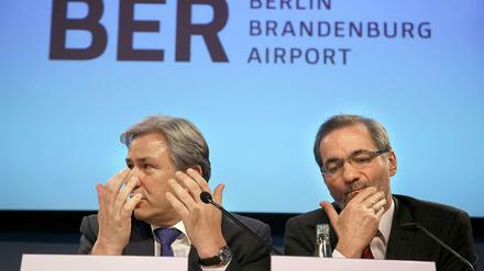 Im Streit vereint. Die Vertreter Berlins und Brandenburgs in der Flughafengesellschaft haben Krach wegen unterschiedlicher Auffassungen zum Lärmschutz.
