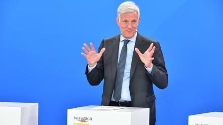Stellte die Klimaschutzpläne des Berliner Senats vor: Energiesenator Stephan Schwarz (parteilos, für SPD).
