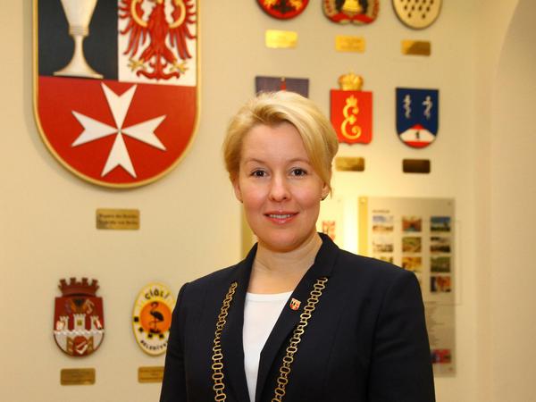 Franziska Giffey, Bezirksbürgermeisterin von Neukölln, wird wohl weiter im Amt bleiben. 