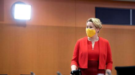 Im Fokus: Franziska Giffey will Landesvorsitzende der SPD werden - mindestens.