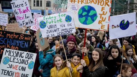 Klimastreik und Demonrstration von Fridays for Future.