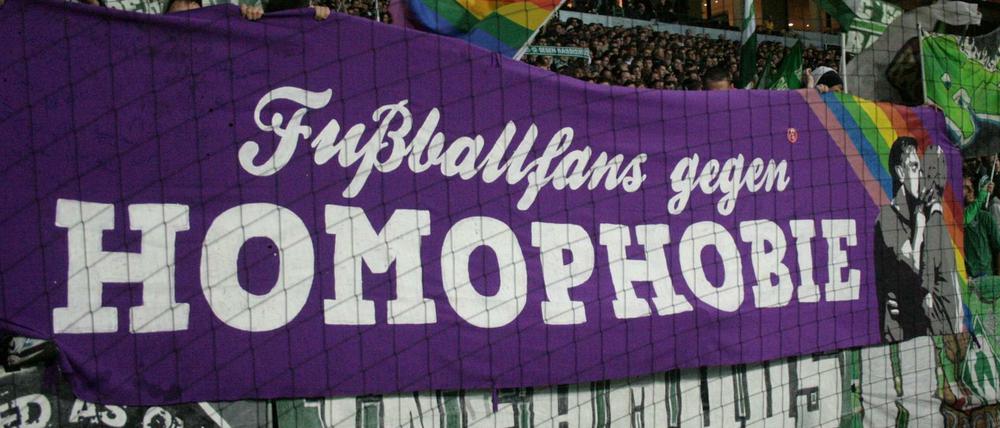 Der Verein "Fußballfans gegen Homophobie" ist mittlerweile deutschlandweit präsent. Gegründet haben ihn TeBe-Fans.