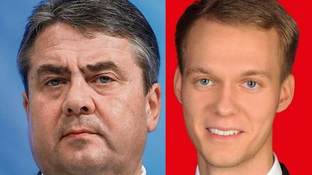 Steht für die SPD: Sigmar Gabriel. Steht nicht mehr ganz für die SPD: Nico Marquardt (rechts).