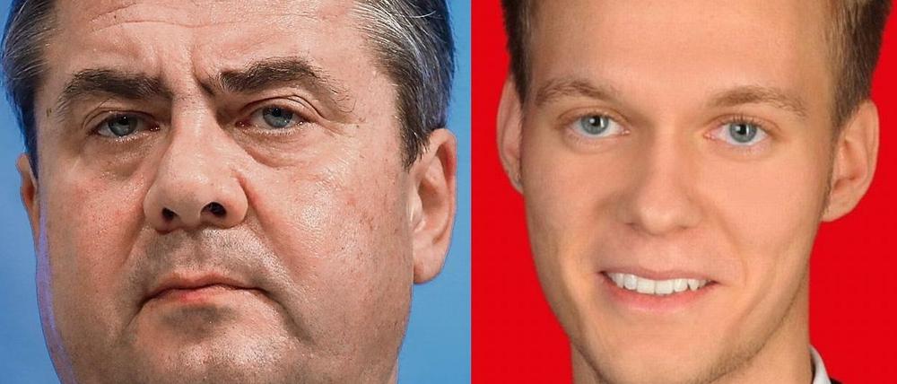 Steht für die SPD: Sigmar Gabriel. Steht nicht mehr ganz für die SPD: Nico Marquardt (rechts).