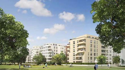 Elf Wohnblöcke mit exklusiven Wohnungen sollen am Westpark des Gleisdreiecks entstehen.